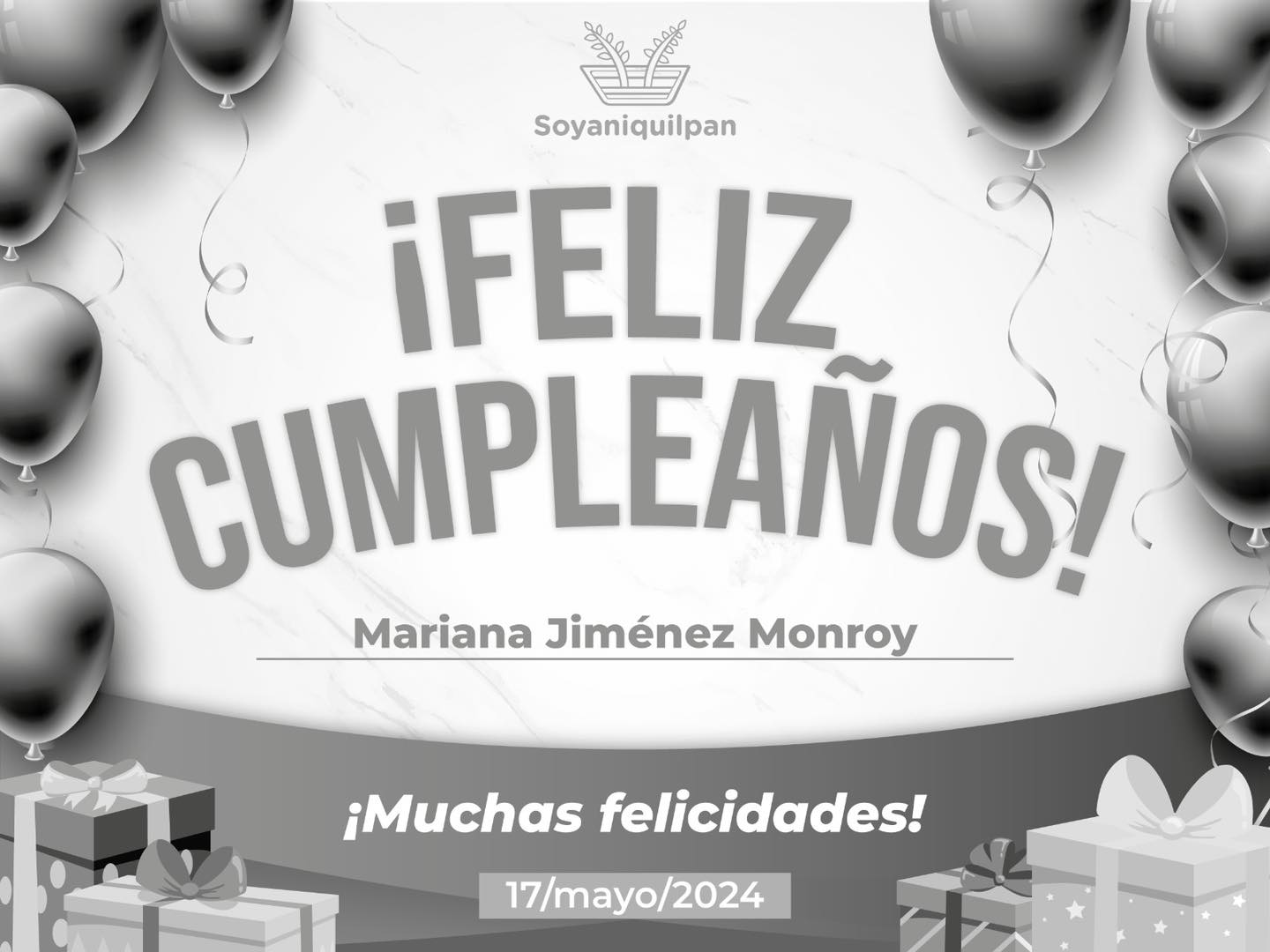 Extendemos una felicitacion a nuestra companera Mariana Jimenez Monroy con