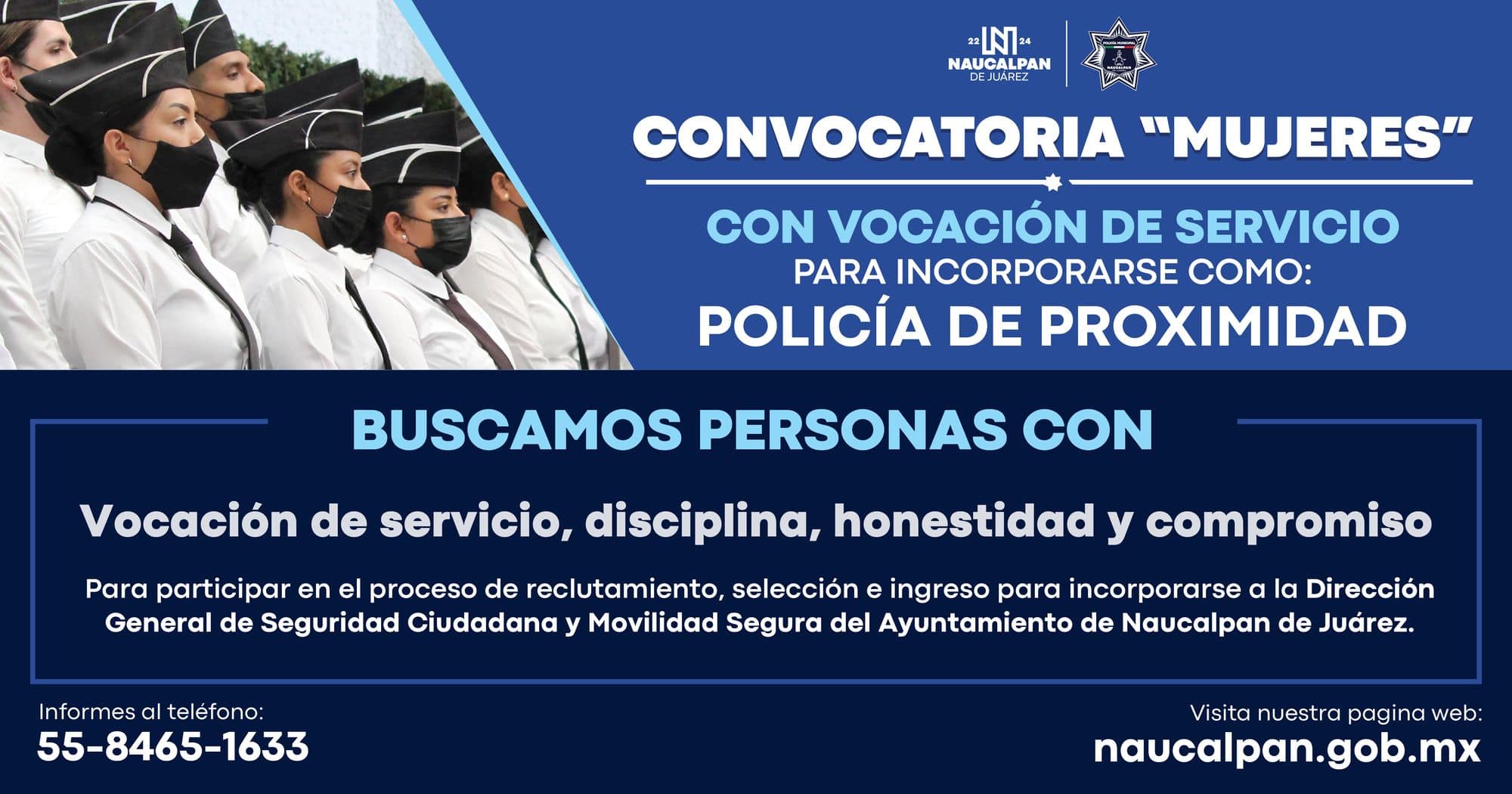 Oportunidad Unica para Mujeres en Naucalpan Unete a la Policia