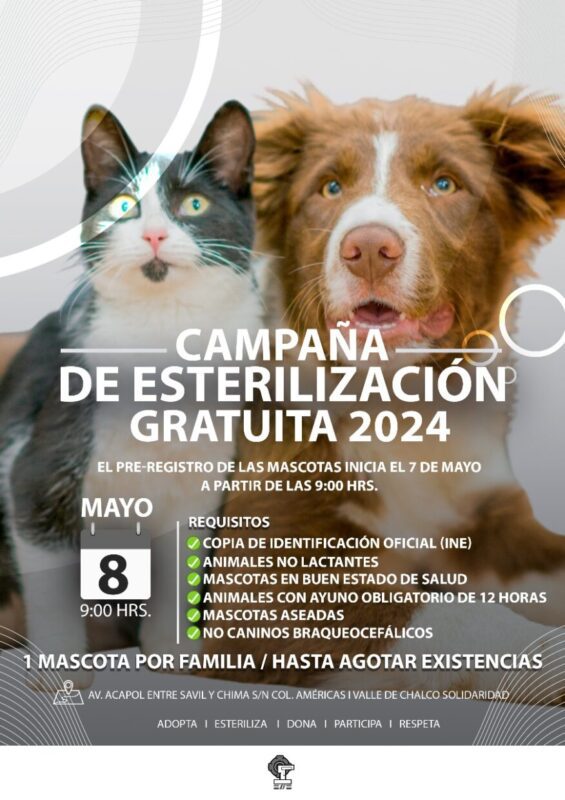 Unidad de Protección Animal Valle de Chalco I ¡Pre-registra a tu mascota y lléva