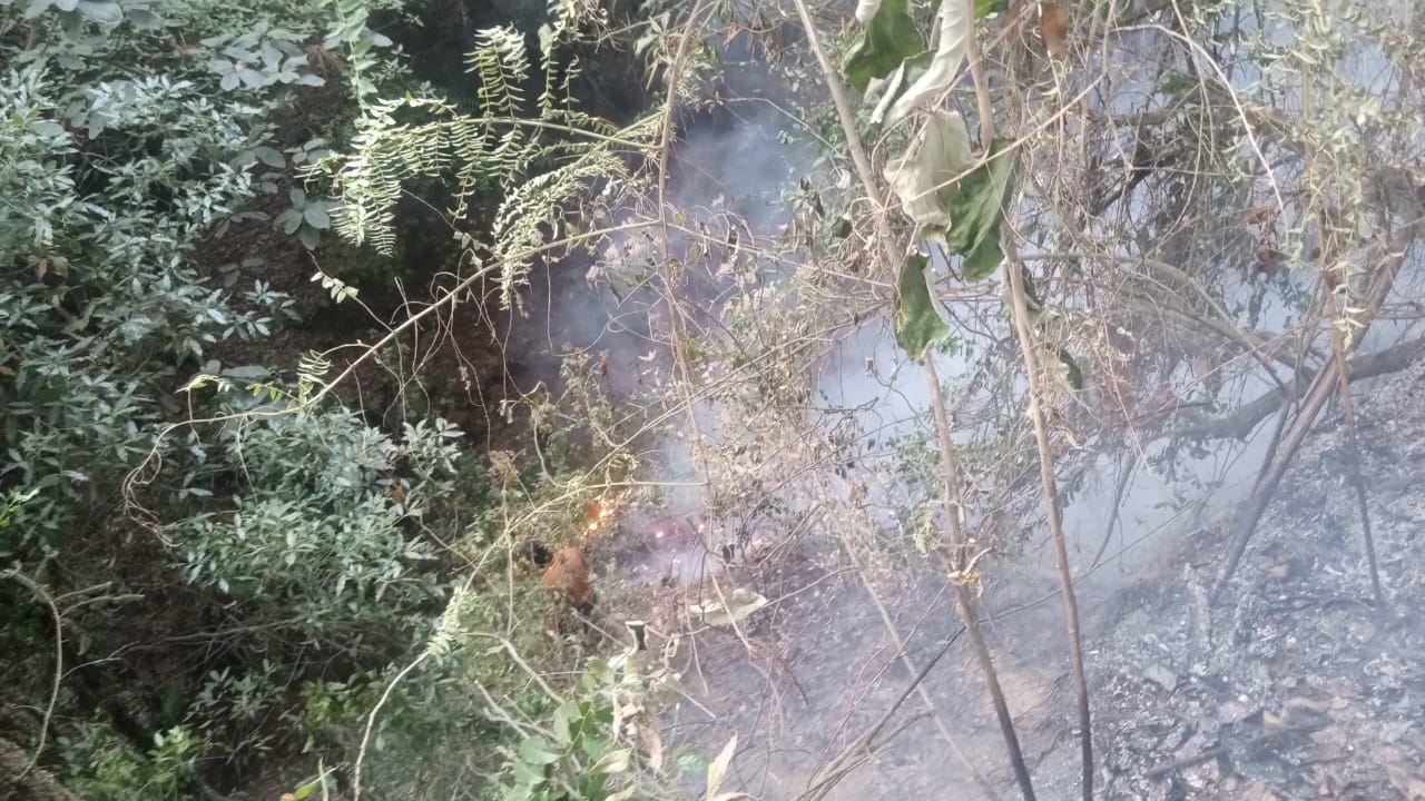 se registra incendio en el paraje conocido como las Mesas