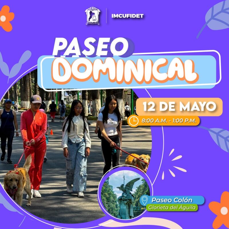 ¡Los domingos se disfrutan más en nuestro #PaseoDominical! A partir de las 8: