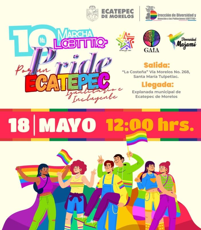 ¡No te pierdas la 10ª marcha LGBTTTIQ+ en Ecatepec! Únete a esta histórica celeb