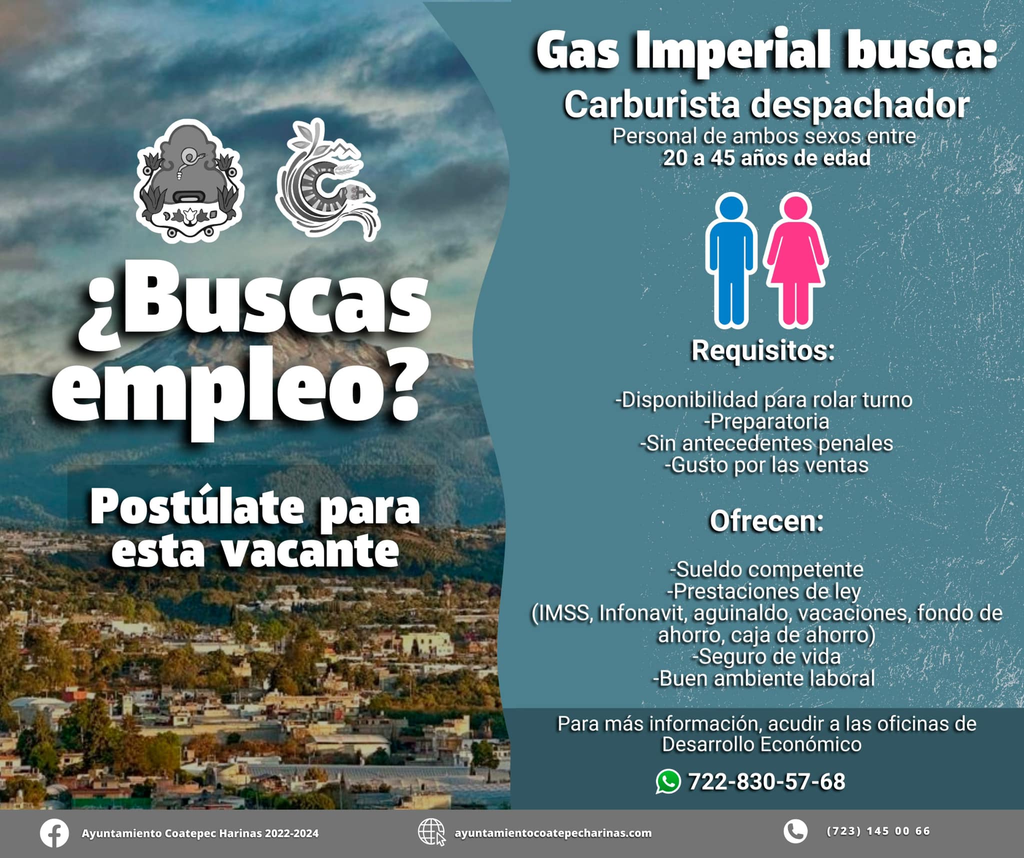 ¿Buscas empleo Esta vacante de trabajo podria interesarte Mayor informacion