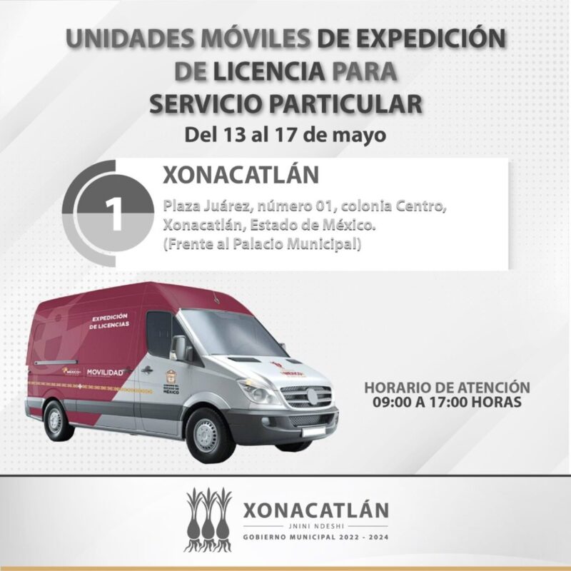 ¿Necesitas tu licencia de conducir? El Ayuntamiento de #Xonacatlán y la Secretar