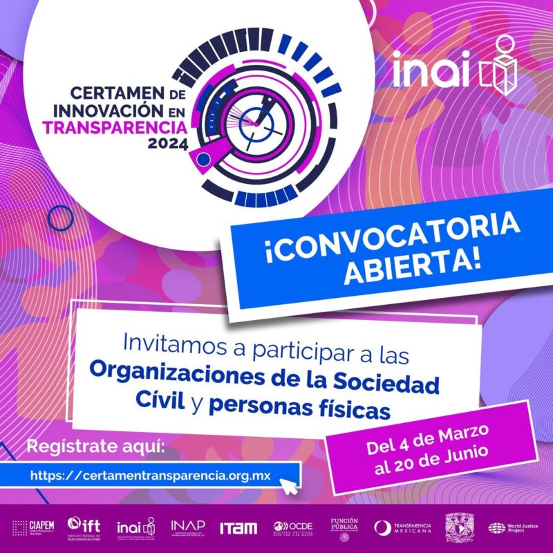 1717440222 47 Transparencia Certamen de Innovacion en Transparencia 2024 ¡Participa ¡Con