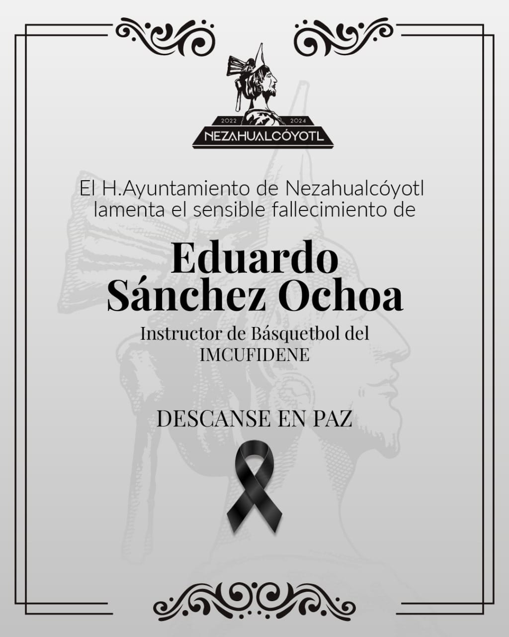 Nuestras mas sinceras condolencias por el sensible fallecimiento de Eduardo