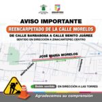 #AlertaVial | Trabajos en calle José María Morelos y Pavón