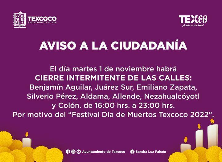 1667330006 Vecino de Texcoco Te informamos que manana con motivo del