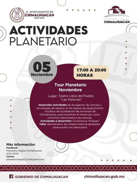 1667583731 El Planetario Digital del H Ayuntamiento de Chimalhuacan te invita