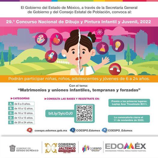 1667590508 29o CONCURSO NACIONAL DE DIBUJO Y PINTURA INFANTIL Y JUVENIL