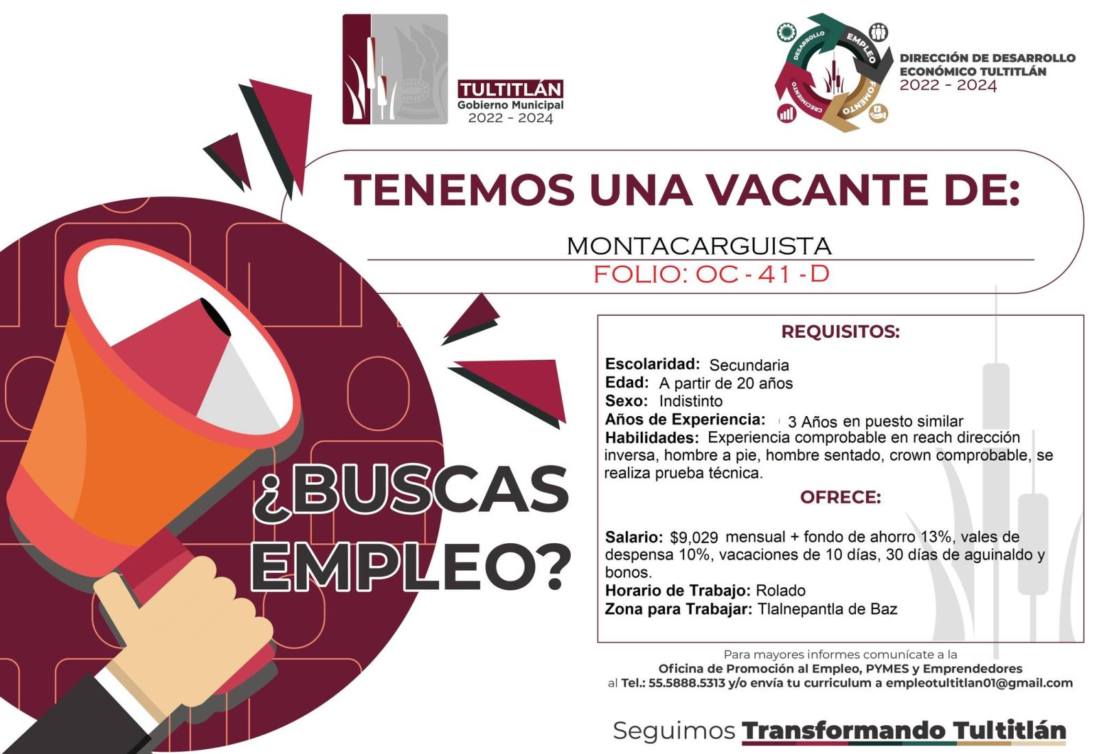 1667652343 866 Buen dia el Servicio Municipal de Empleo de Tultitlan 2022 2024