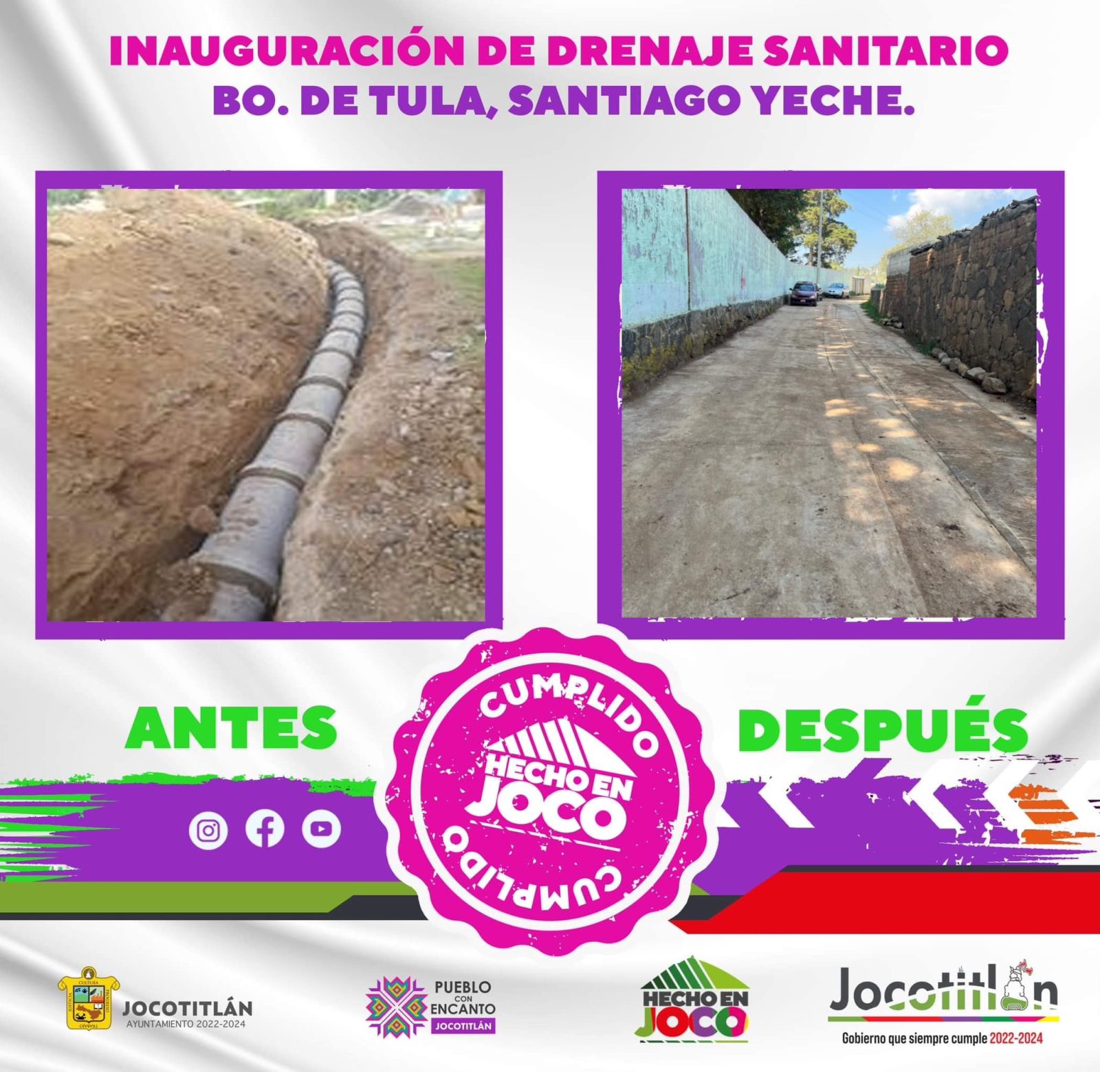 1667680077 631 CUMPLIDO INAUGURACION DEL DRENAJE SANITARIO EN EL Bo DE TULA