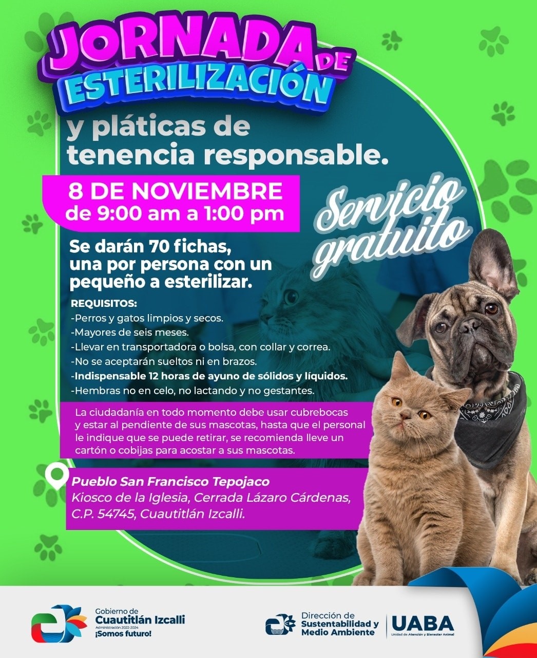 1667829456 Este 8 y 10 de noviembre la Unidad de Atencion