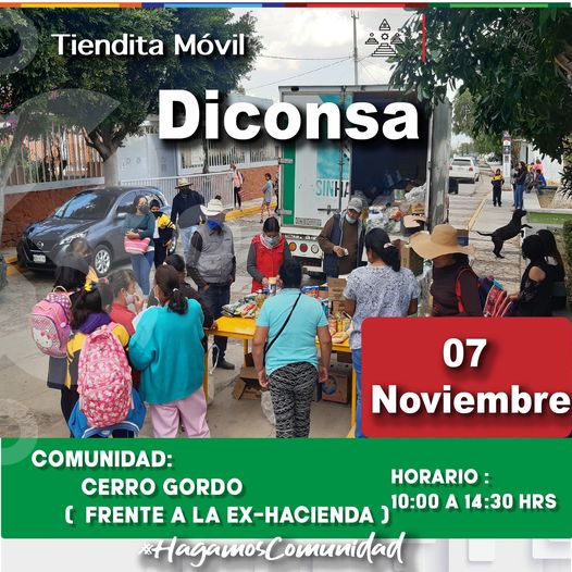 1667841852 Recuerda hoy 07 de Noviembre la Tiendita Movil Diconsa estara