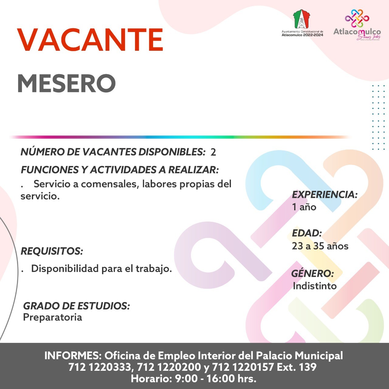 1667843887 456 ¡Te compartimos las vacantes de empleo correspondientes a esta semana