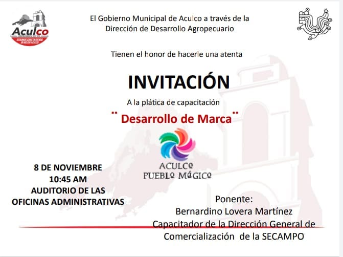 1667910973 Hacemos una atenta invitacion a la capacitacion Desarrollo de Marca