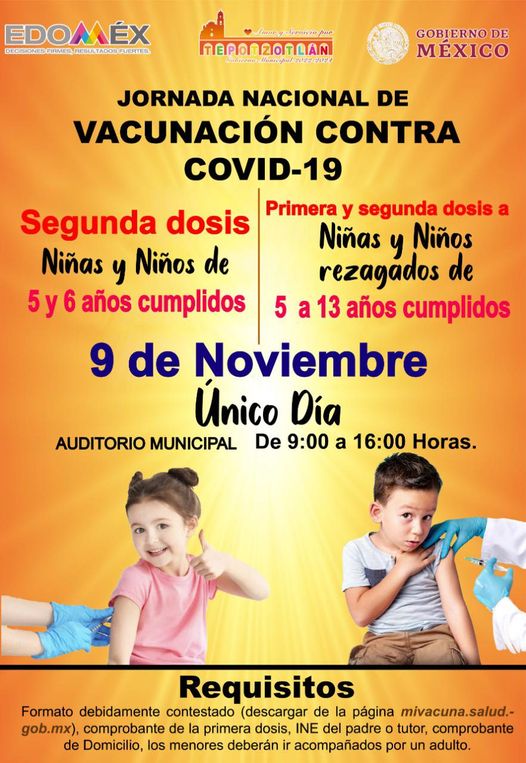 1667912743 Vacunacion contra COVID 19 en Tepotzotlan el proximo 9 de Noviembre