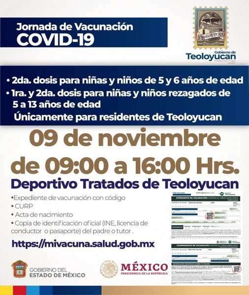 1667932328 Jornada de Vacunacion COVID 19 2da Dosis para ninas y ninos