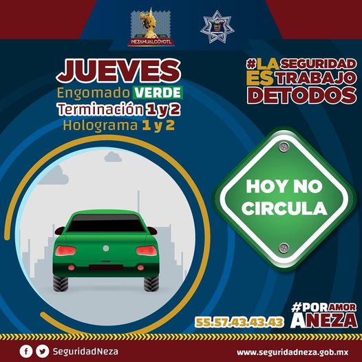 1668093709 Hoy Jueves aplica el programa HoyNoCircula a vehiculos con engomado