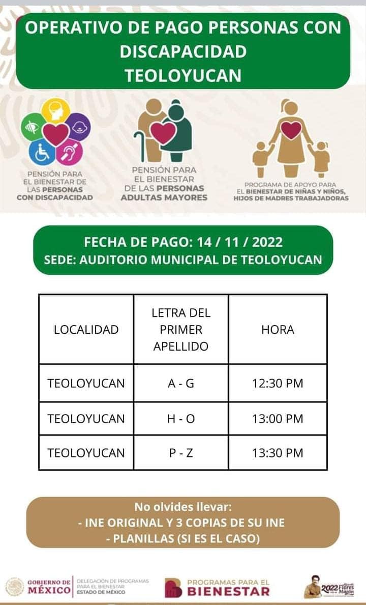 1668116185 670 El Gobierno de Teoloyucan te informa Operativo de Pago Adulto