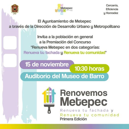 1668117154 Para mayor informacion comunicate con Desarrollo Urbano y Metropolitano Metepec