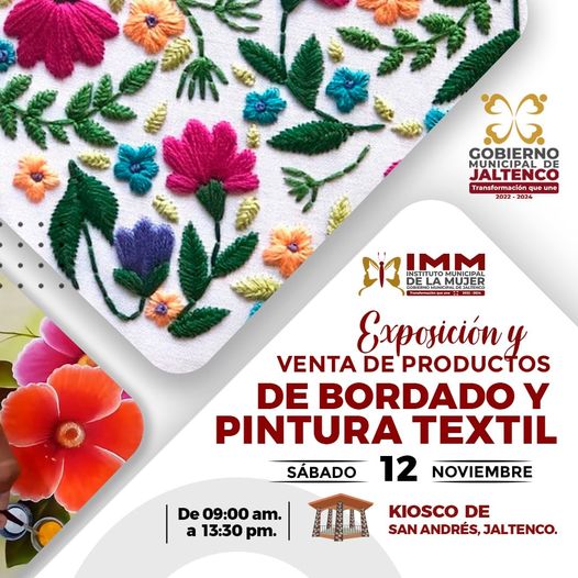 1668168959 EXPOSICION Y VENTA DE PRODUCTOS DE BORDADO Y PINTURA TEXTIL