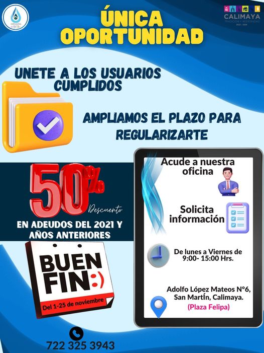 1668170249 OPDAPAS Calimaya te invita a regularizarte en el pago de