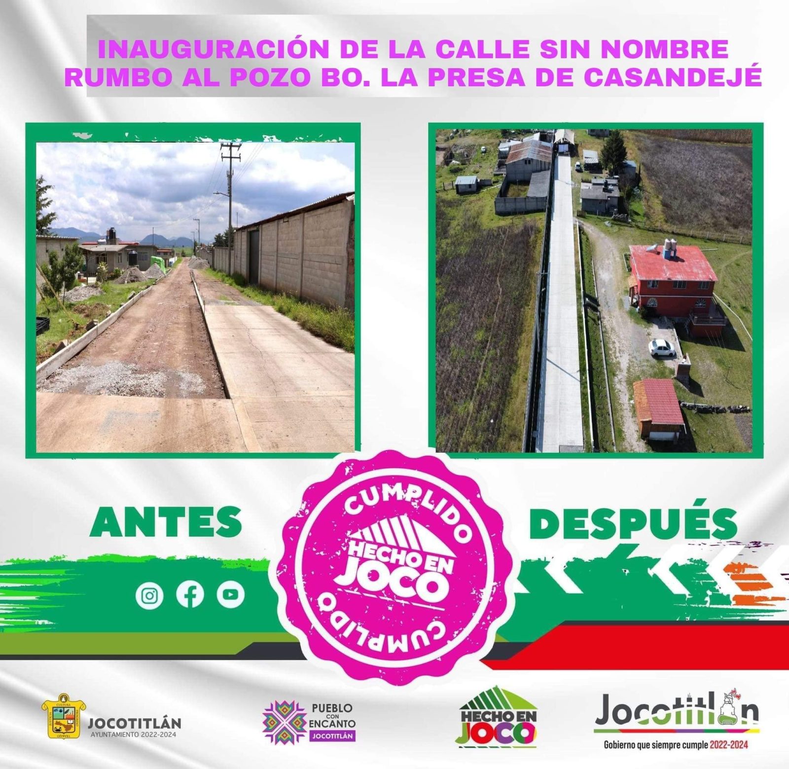 1668283592 INAUGURACION DE LA CALLE SIN NOMBRE RUMBO AL POZO BARRIO