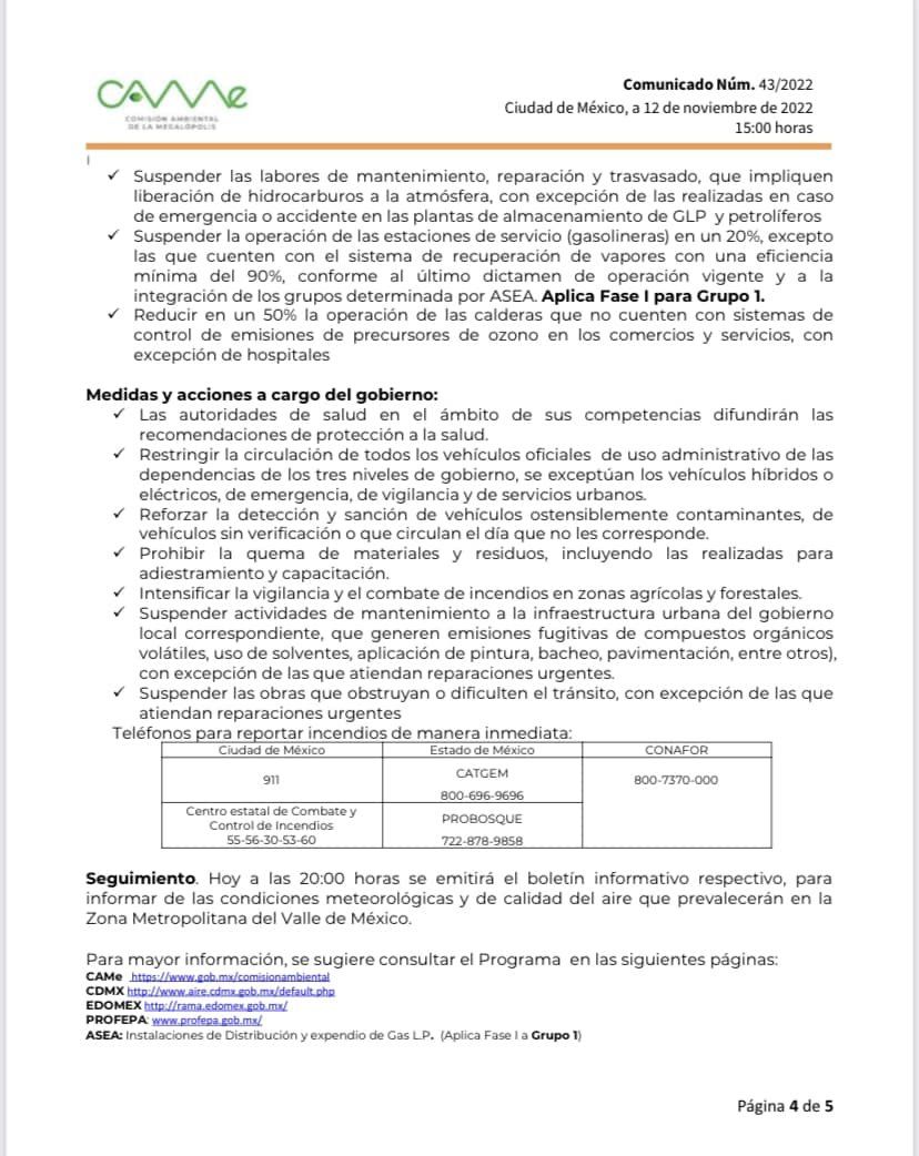 1668344059 540 Se activo la ContingenciaAmbiental atmosferica por ozono en la Zona