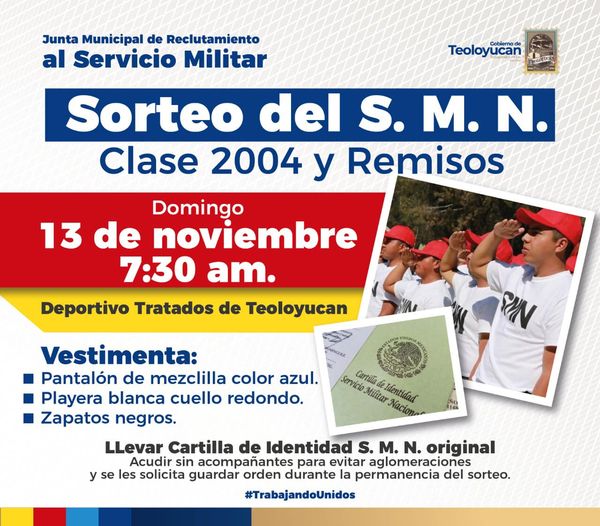 1668349723 Sorteo del Servicio Militar clase 2004 y Remisos TrabajandoUnidos