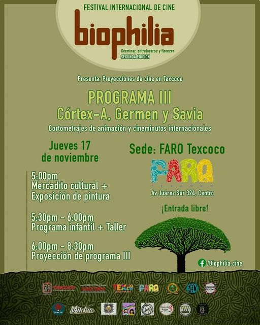 1668373930 Asiste al Festival Internacional de Cine Biophilia donde proyectaran cortomet