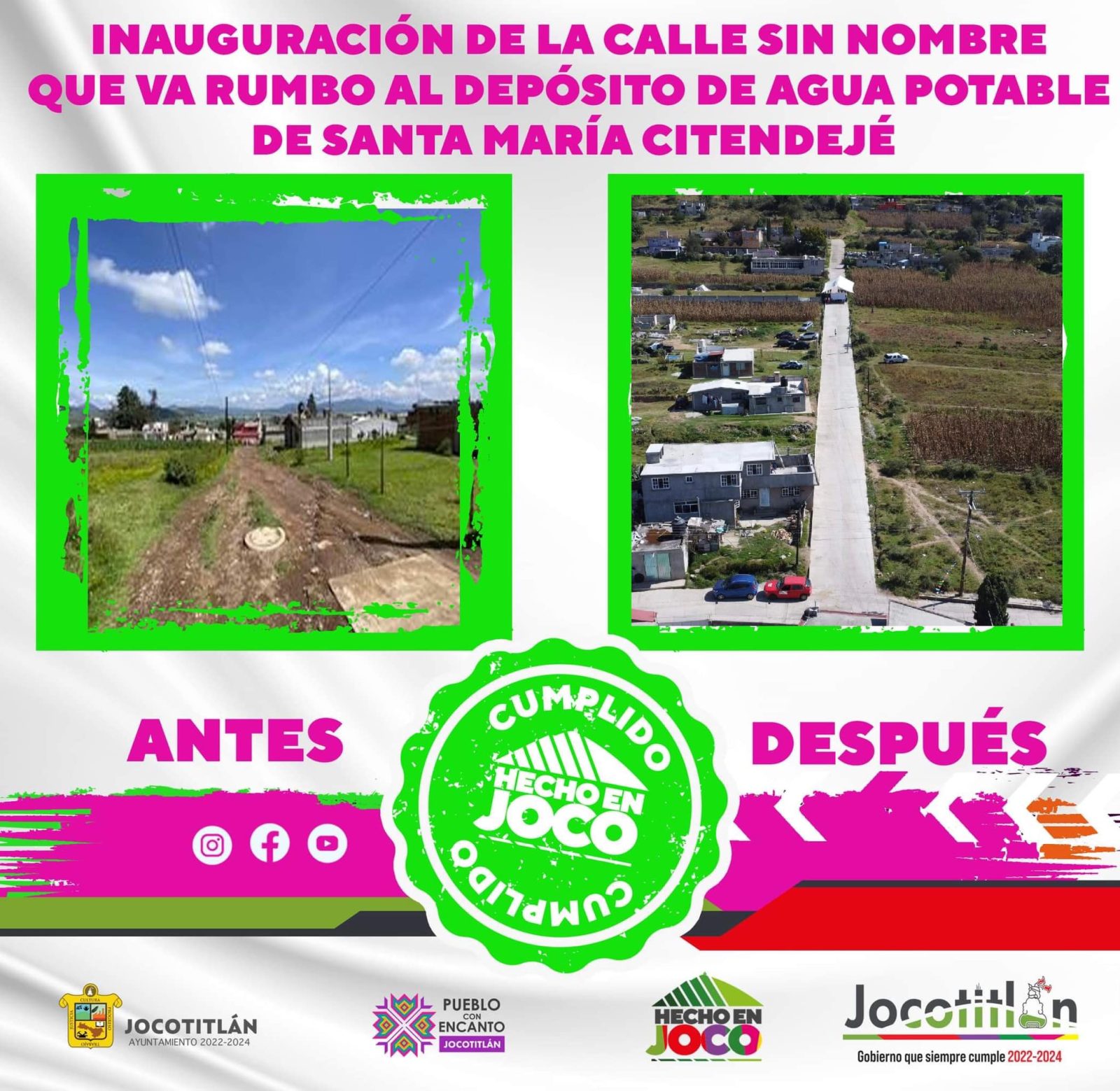 1668442060 INAUGURACION DE CALLE SIN NOMBRE RUMBO AL DEPOSITO DE AGUA