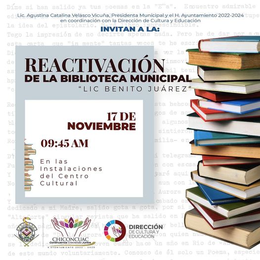 1668466397 Hemos logrado la reactivacion de la biblioteca municipal Benito Juarez