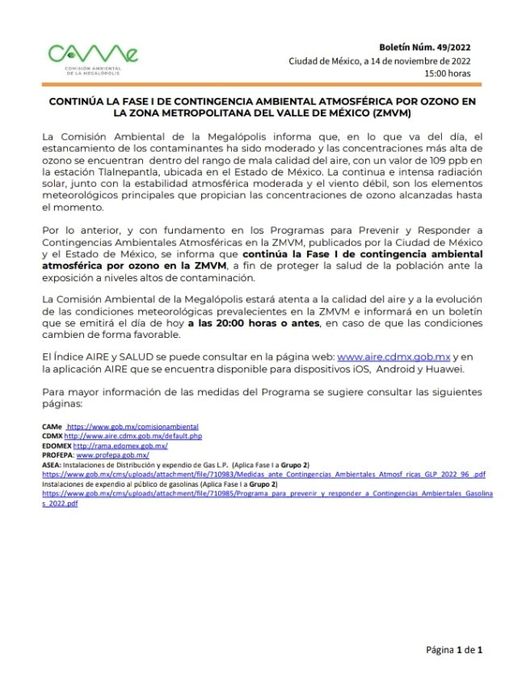 1668466634 La Comision Ambiental de la Megalopolis da a conocer que