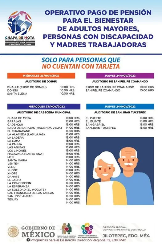 Les Compartimos El Calendario De Apoyos Para Adultos Mayores, Personas