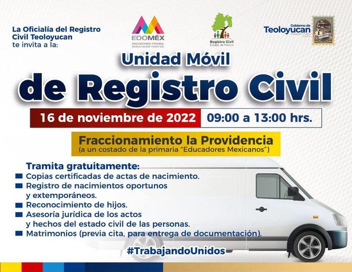 1668612593 Unidad Movil de Registro Civil TrabajandoUnidos