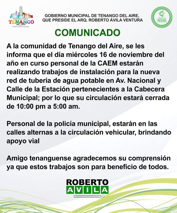 1668642028 Importante comunicado para nuestros tenanguenses