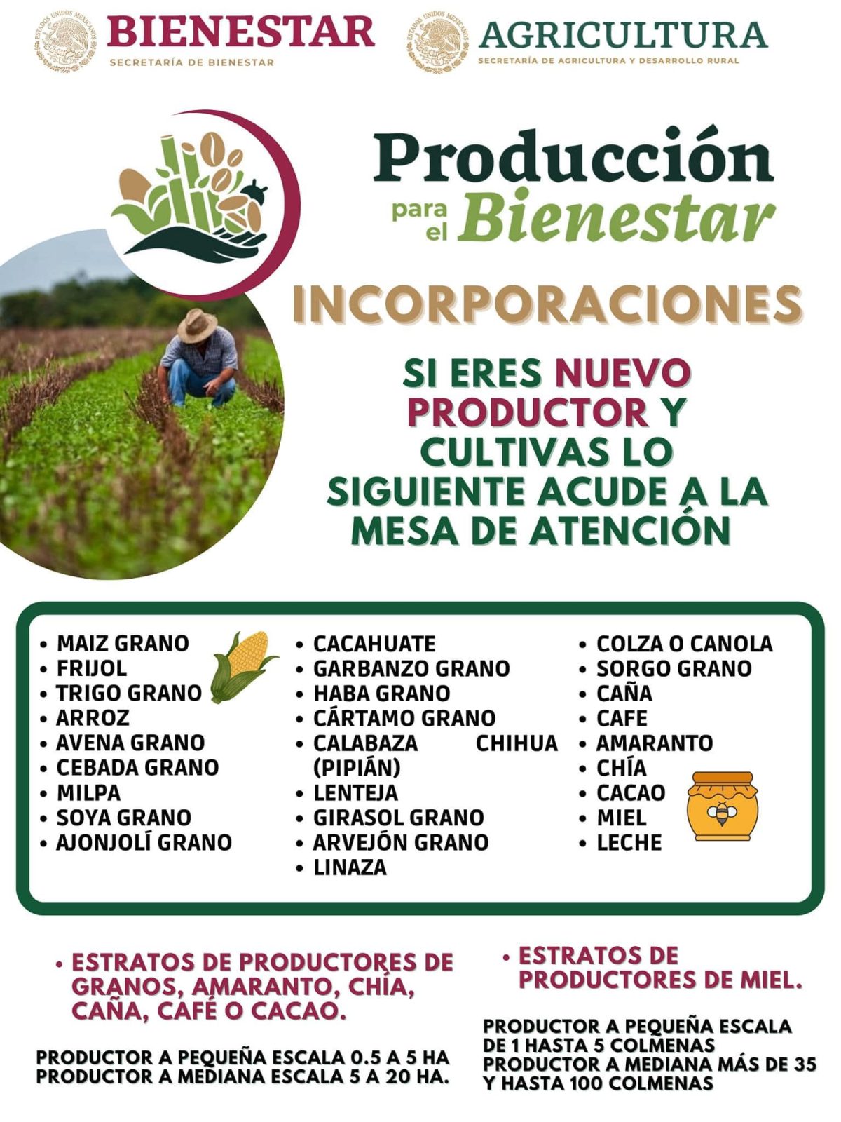 1668774733 NUEVAS INCORPORACIONES A PRODUCTORES DEL CAMPO