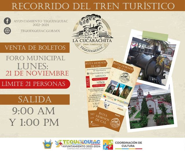 1668945888 Te invitamos a disfrutar de los recorridos del Tren Turistico