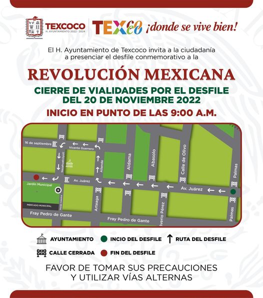 1668949728 Te recordamos que por motivo del Desfile Conmemorativo de la