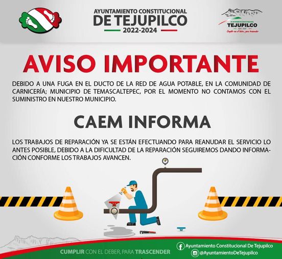 1669059296 AVISO URGENTE Personal del CAEM ya se encuentra trabajando en