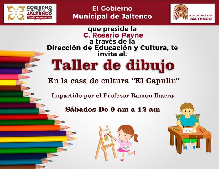 1669309208 TALLER DE DIBUJO en Casa de Cultura El Capulin