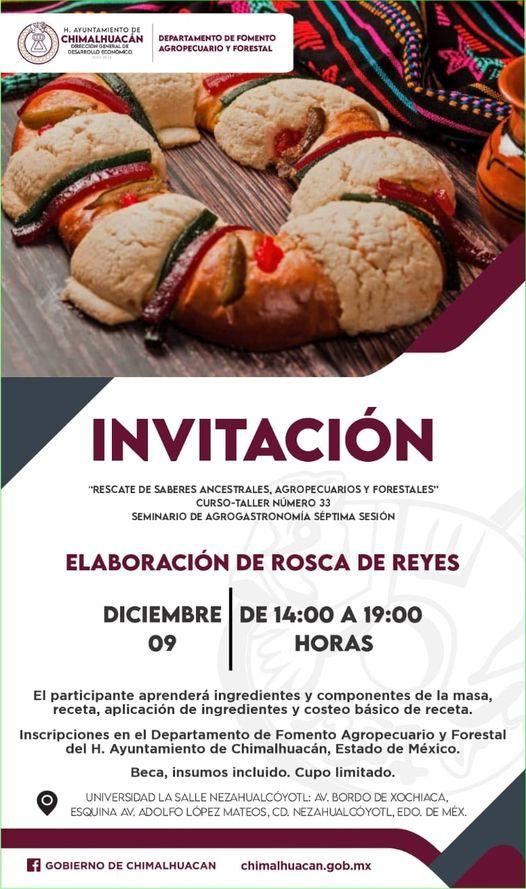 1669396696 Inscribete al curso taller Elaboracion de Rosca de Reyes que preparo