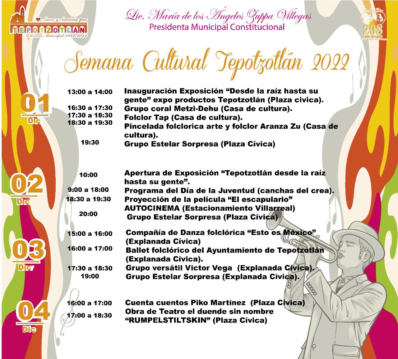 1669494575 170 Compartimos a ustedes el programa de la Semana Cultural Tepotzotlan