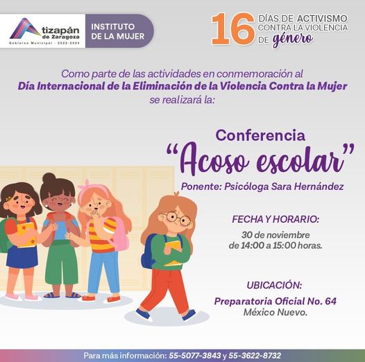 1669741206 No te pierdas de la conferencia Acoso escolar que llevaremos