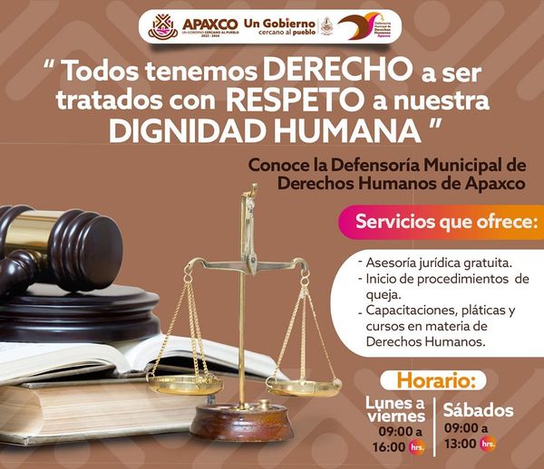 1669850538 CONOCE LA DEFENSORIA MUNICIPAL DE DERECHOS HUMANOS DE APAXCO