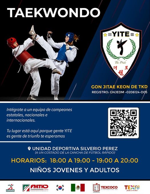 Forma parte de la academia de Tae Kwon Do que