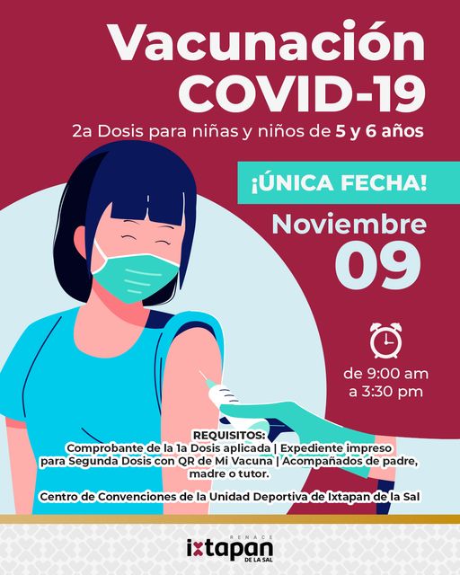 HOY JORNADA DE VACUNACION COVID ¡UNICO DIA