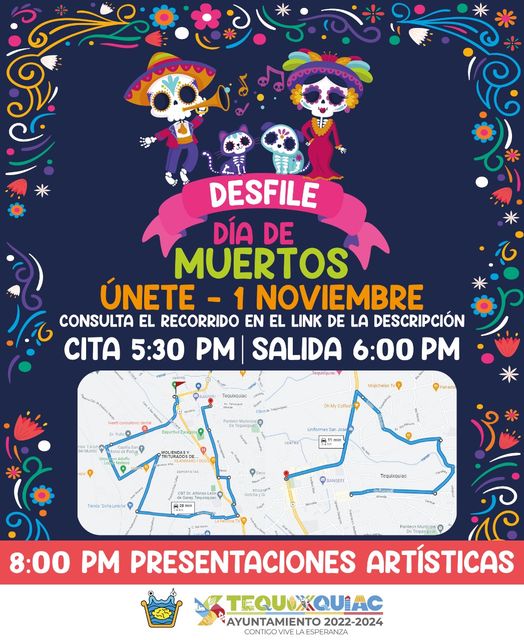 Vive con nosotros el Desfile de dia de muertos