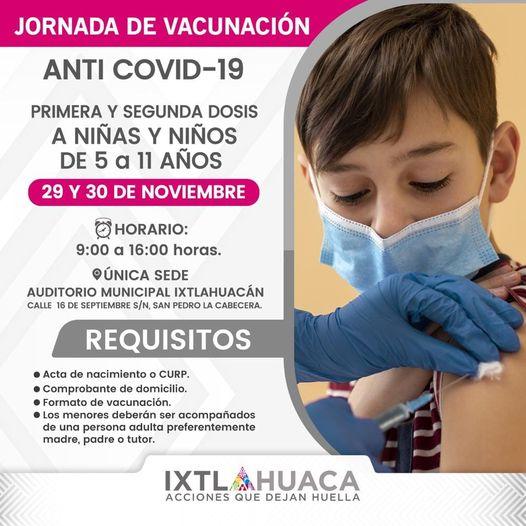 ¡Atencion Continuando con la jornada de vacunacion COVID19 se realizara